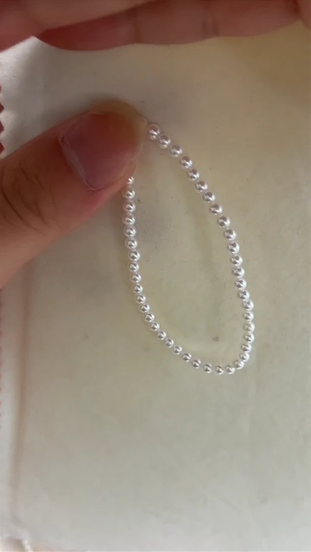 淡水珍珠手链未镶嵌3-4极光淡水