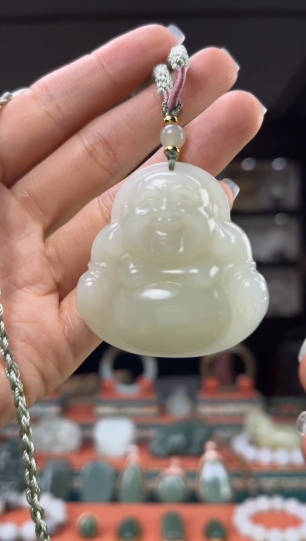 和田玉未镶嵌颈饰佩佩45mm左右