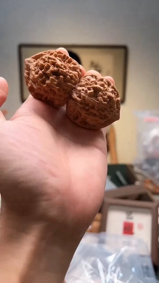 把件文玩核桃45-50mm左右 官帽  1对  （随机发不挑选）