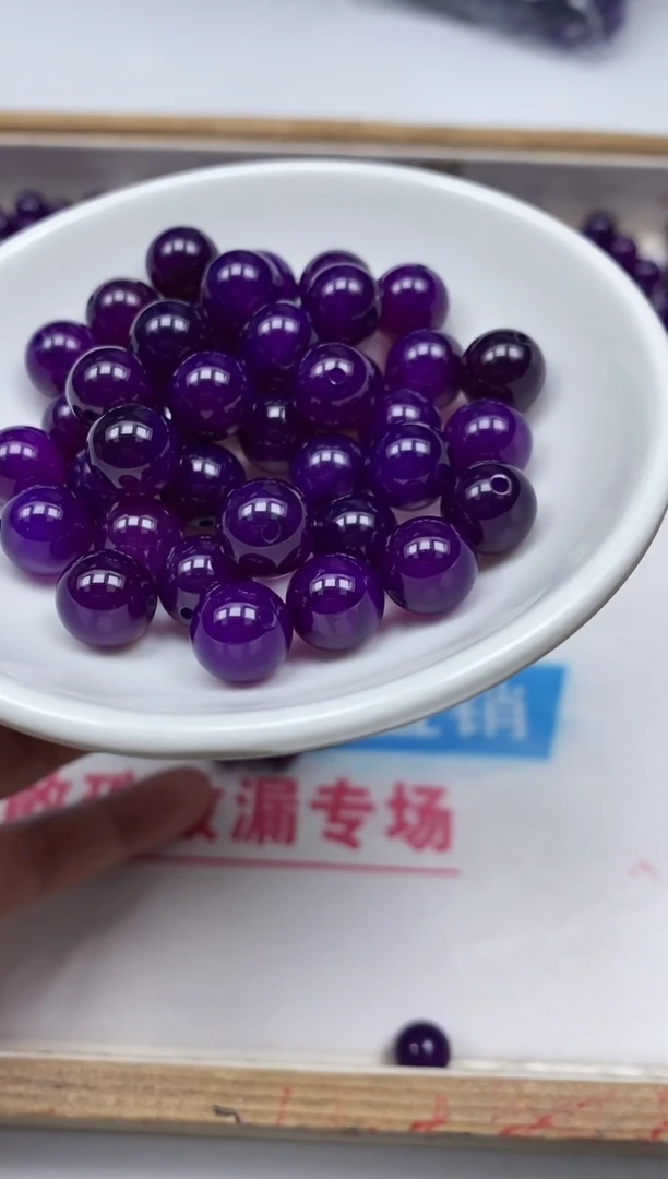 玛瑙/玉髓散珠未镶嵌D449 舒俱 来10mm10个15元