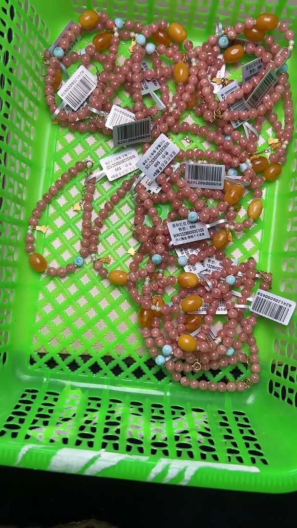 【闪购商品】菱锰矿（红纹石）手链银S925镶嵌WW3326约6mm多样发一