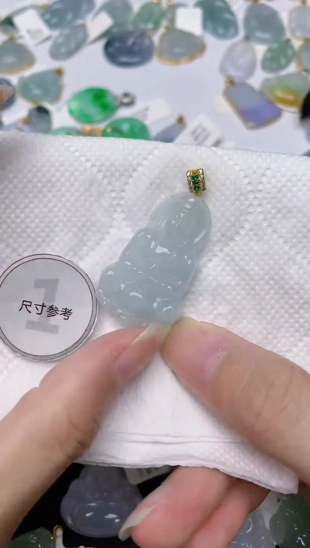 翡翠银S925镶嵌颈饰天然A货翡翠