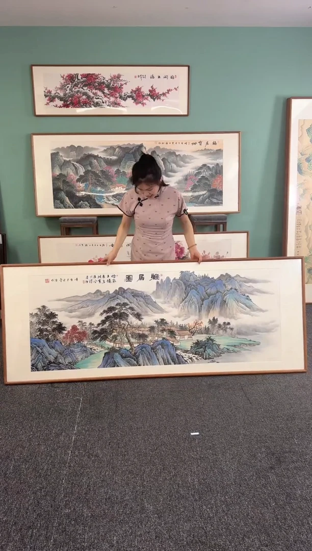 国画雅居图 210*80 曹勇强