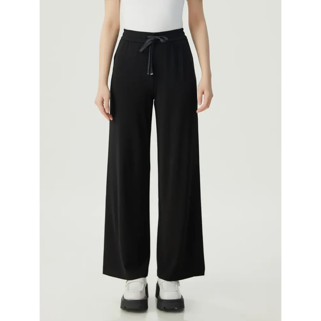 GIRDEAR/哥弟高腰质感丝滑云朵显瘦窄版冰凉直筒裤溜达女1100408