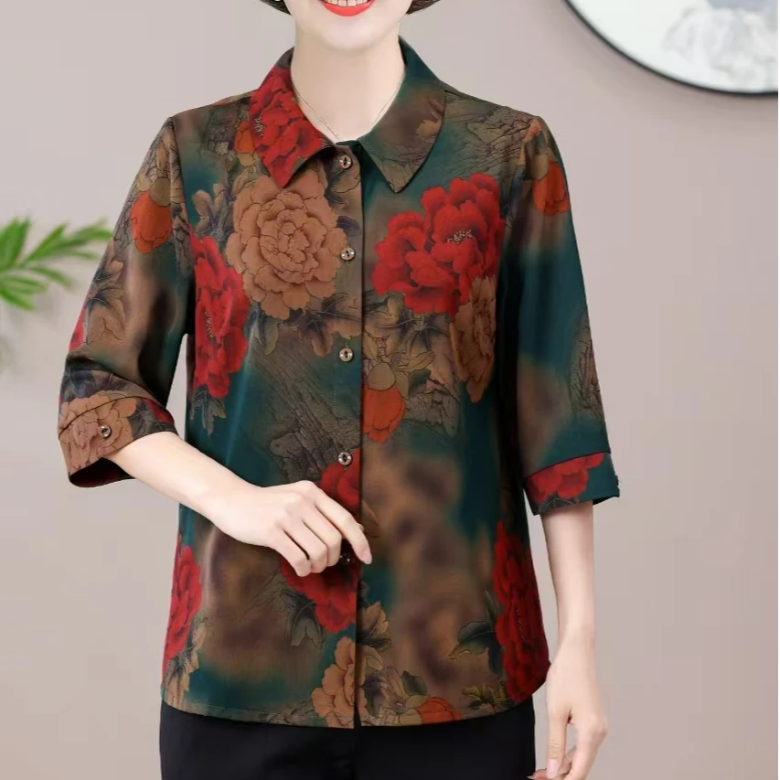 女士妈妈开衫上衣2520-A135****