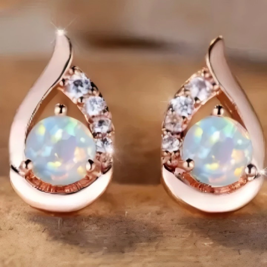 9002【原创欧泊opal系列·指路人】设计师澳宝耳饰