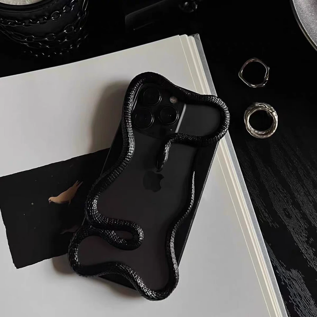 【若曦专属】iPhone15系列美杜莎蛇手机壳原创设计蛇年手机壳