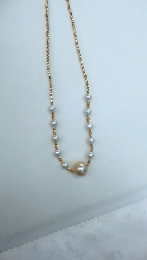 【闪购商品】海水珍珠颈饰银S925镶嵌项链