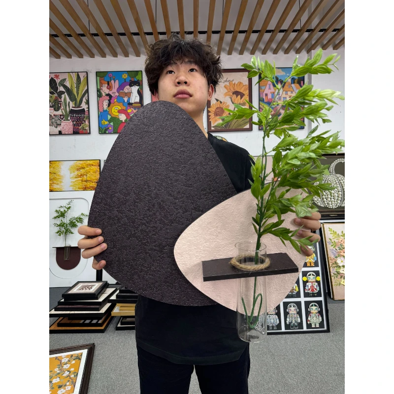 BB水培绿植黑白现代简约餐厅厅装饰画床头简约高级感挂画5050