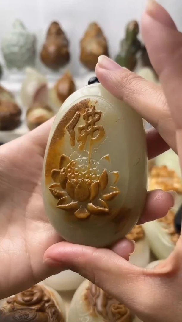 石材古青石棉纹正常不退换佛莲花