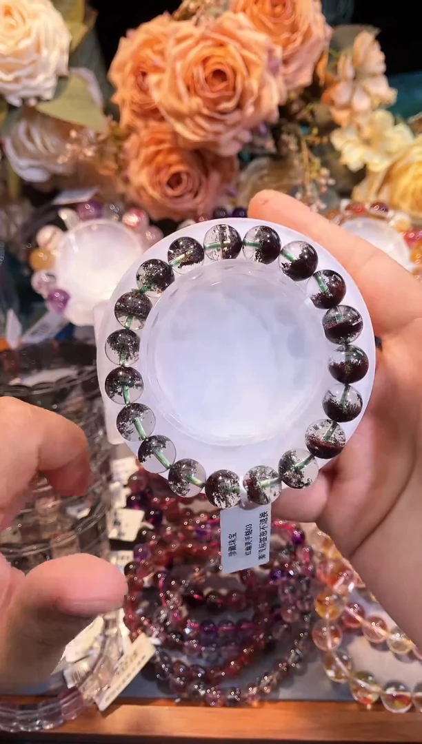 未镶嵌手链水晶聚宝盆红幽灵10m+