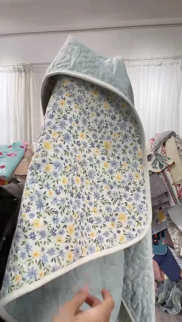 棉80*200纯棉绒床盖4号微瑕