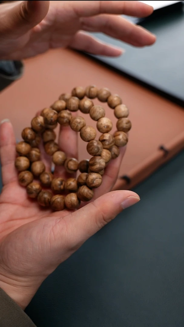 沉香手串【蒙】CLX1028 香港虎斑天然沉香多样性发一