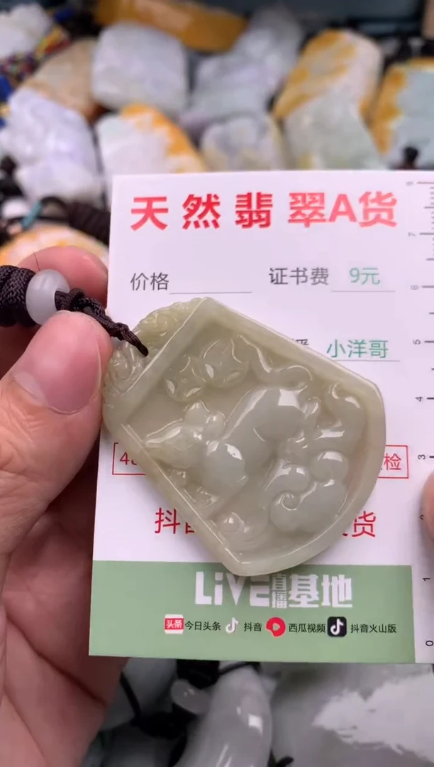 翡翠未镶嵌吊坠(不含链)1