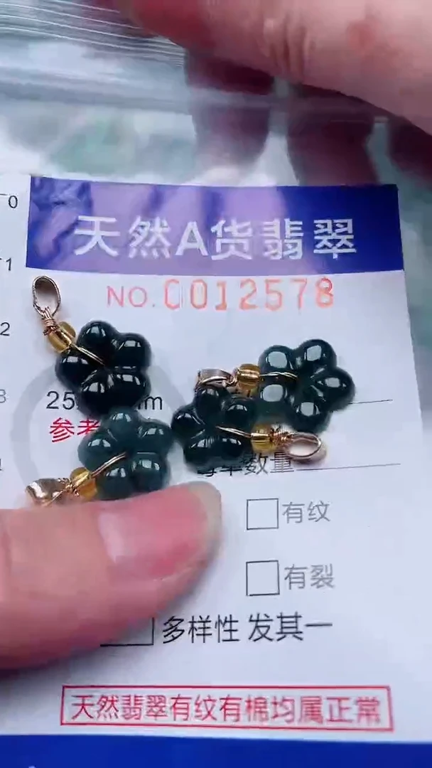 翡翠未镶嵌吊坠(赠链)1