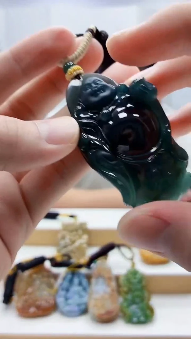 未镶嵌定制翡翠5060bb-毛货挂件78