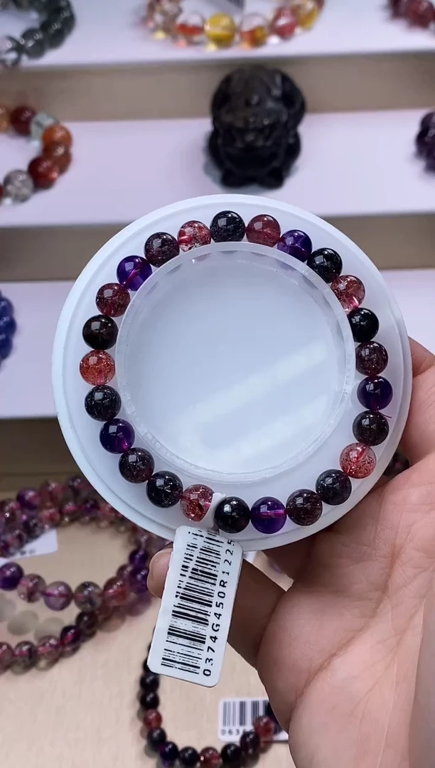 【闪购商品】水晶手链未镶嵌黑加仑超七7m+