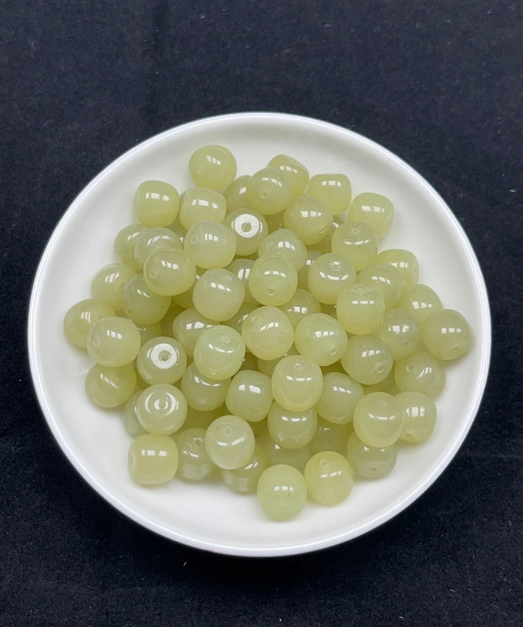 和田玉浅晴水N187卡9×10mm散珠10颗（赠弹力线）
