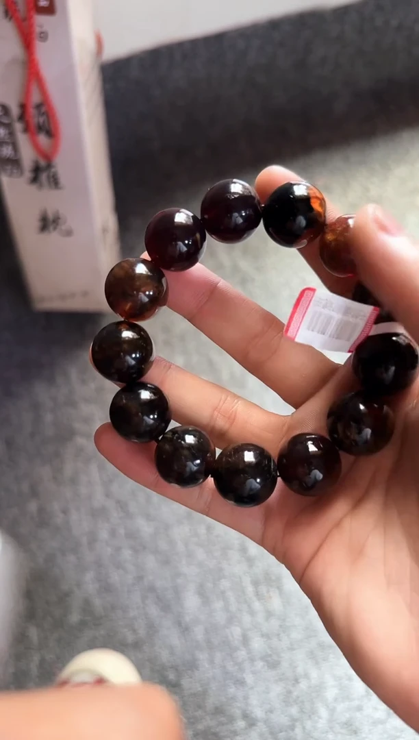 手串琥珀未镶嵌#42缅甸琥珀翁珀手串18mm