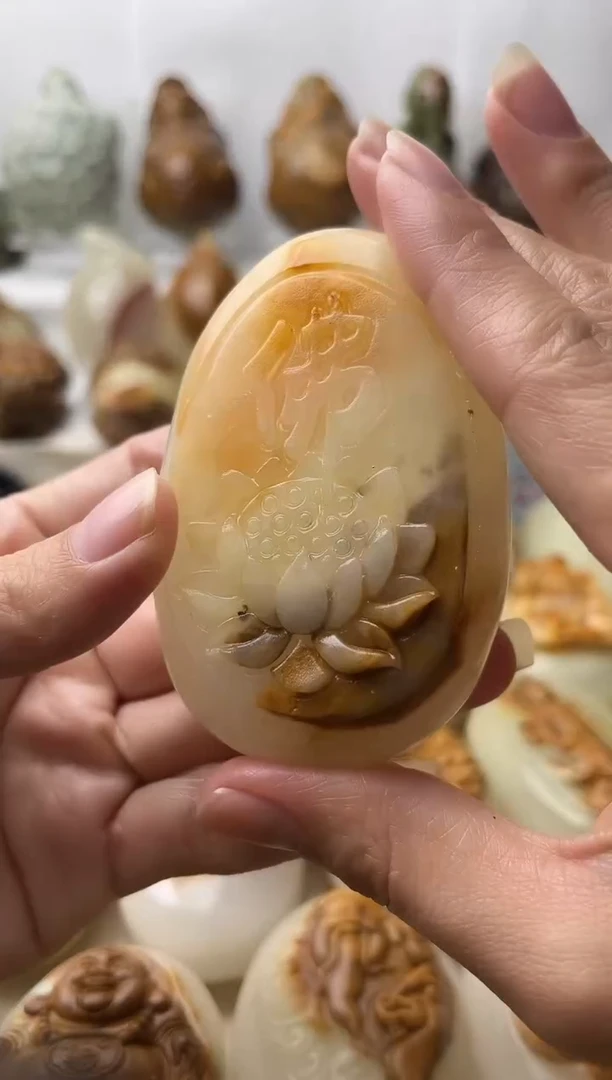 石材古青石棉纹正常不退换佛莲花