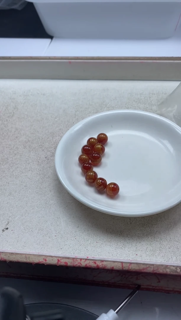 【闪购商品】玛瑙/玉髓颈饰未镶嵌w1146南红心经10mm*10颗