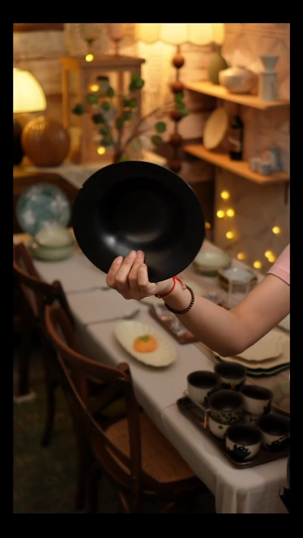 瓷片蔓心工作室盘子小号渔夫帽子盘