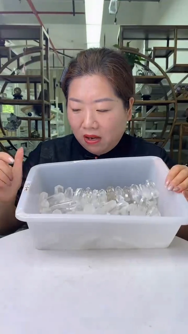 水晶珠宝半成品未镶嵌白水晶柱子D40多样性发其一40-50