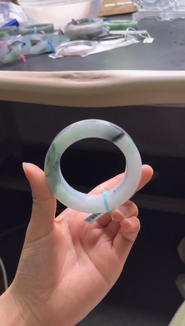 未镶嵌手镯定制翡翠山清水秀52-59