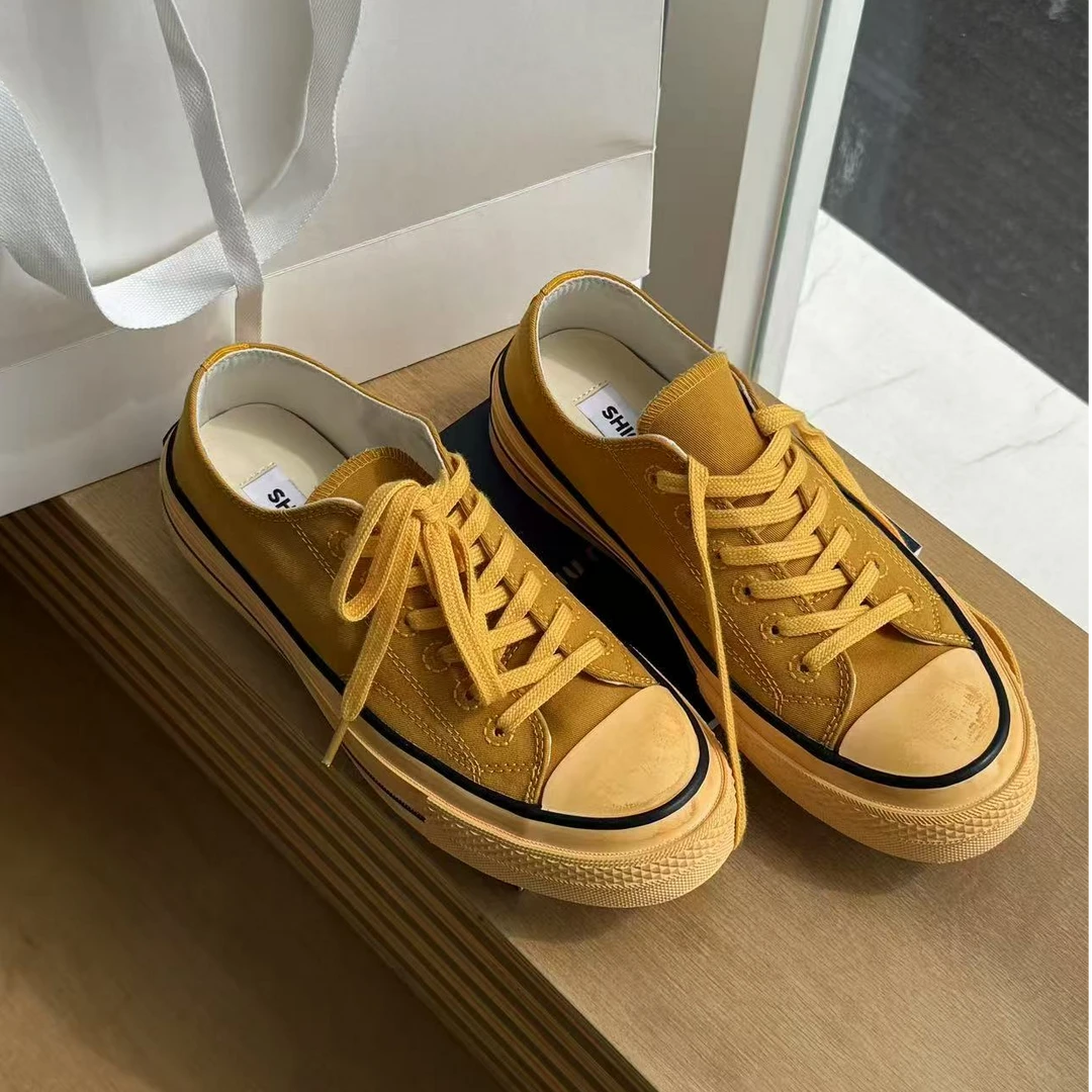 诗歌兰女鞋2025年新款厚底系带韩版休闲帆布板鞋179-58