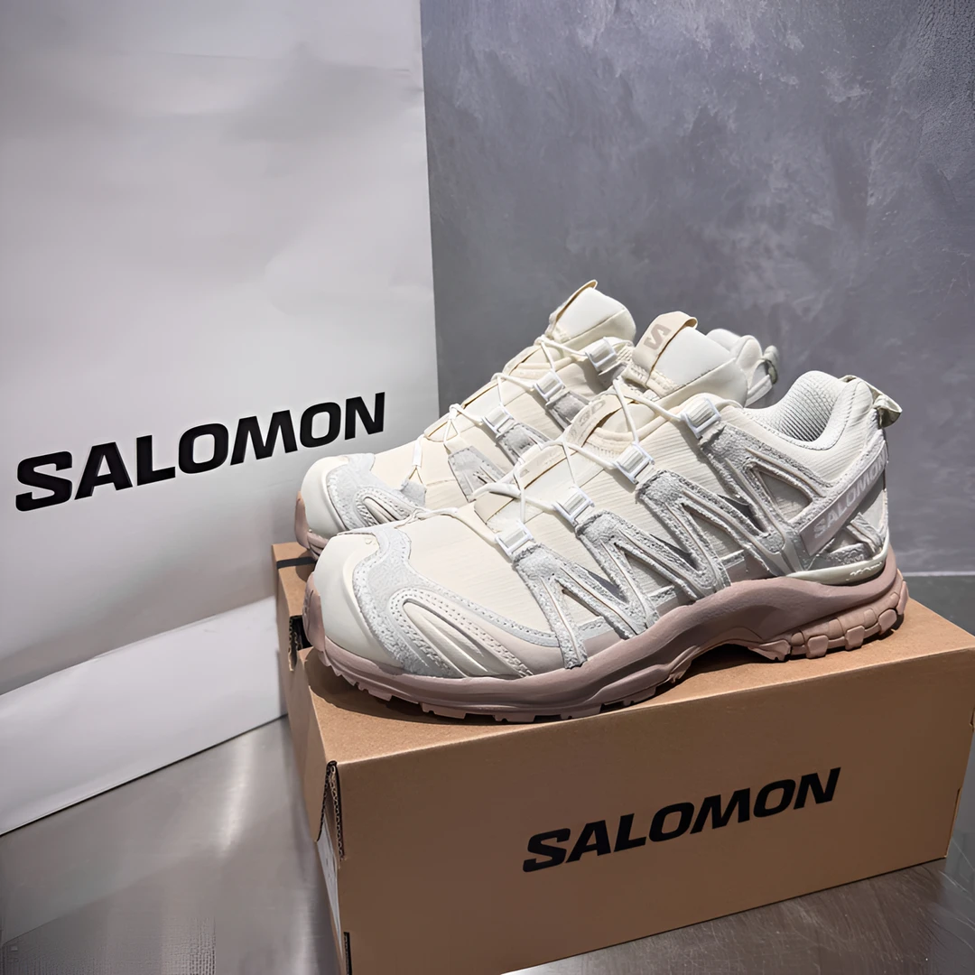 SALOMON萨洛蒙 XA PRO 3D SUEDE香草米褐色低帮户外运动鞋 474786