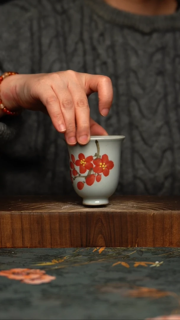 瓷片釉下彩手工手绘同款陶器