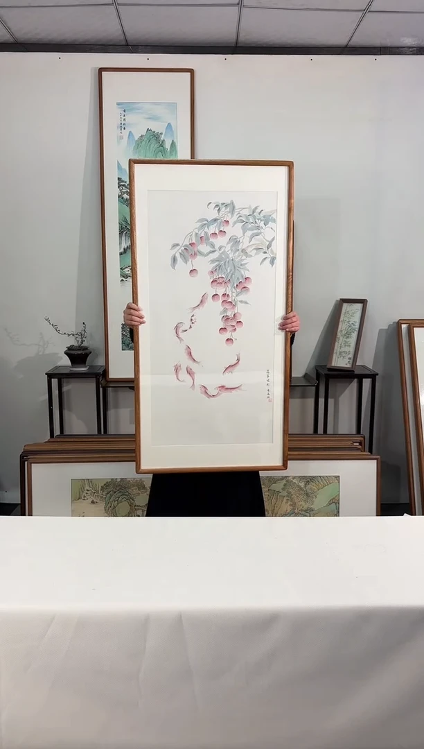 国画手绘*万事顺利*62*122cm