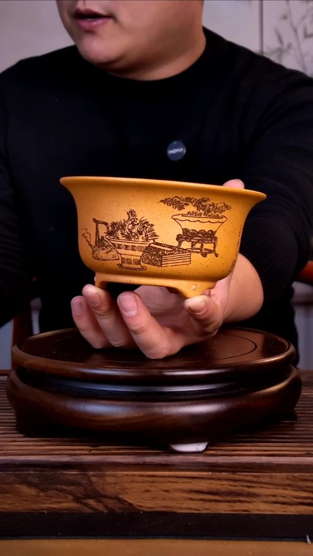 紫砂花盆紫砂花盆-内口12-6