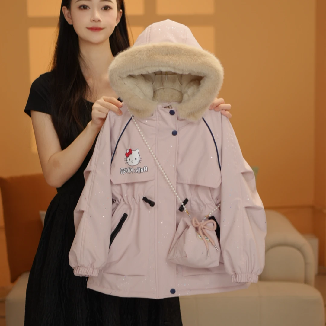 2025冬款新款女中大童冬装气质派克外套DWT25260