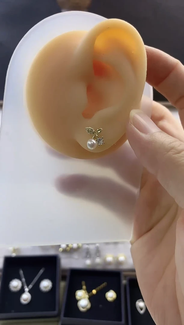 合金耳饰淡水珍珠200
