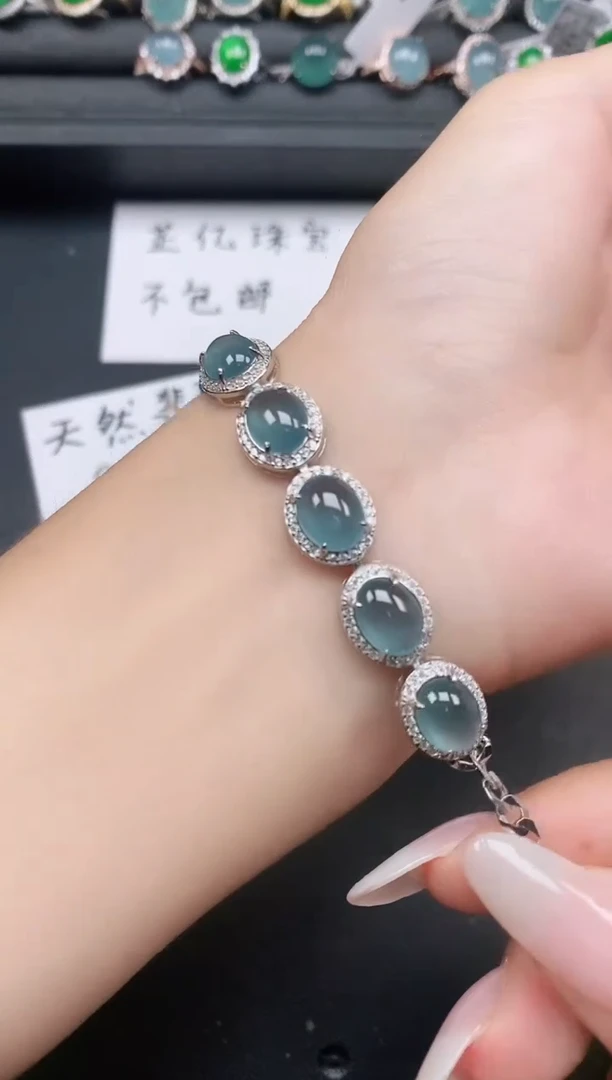 翡翠戒指银S925镶嵌11111