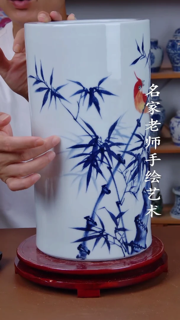 瓶景德镇手工手绘陶瓷摆件29