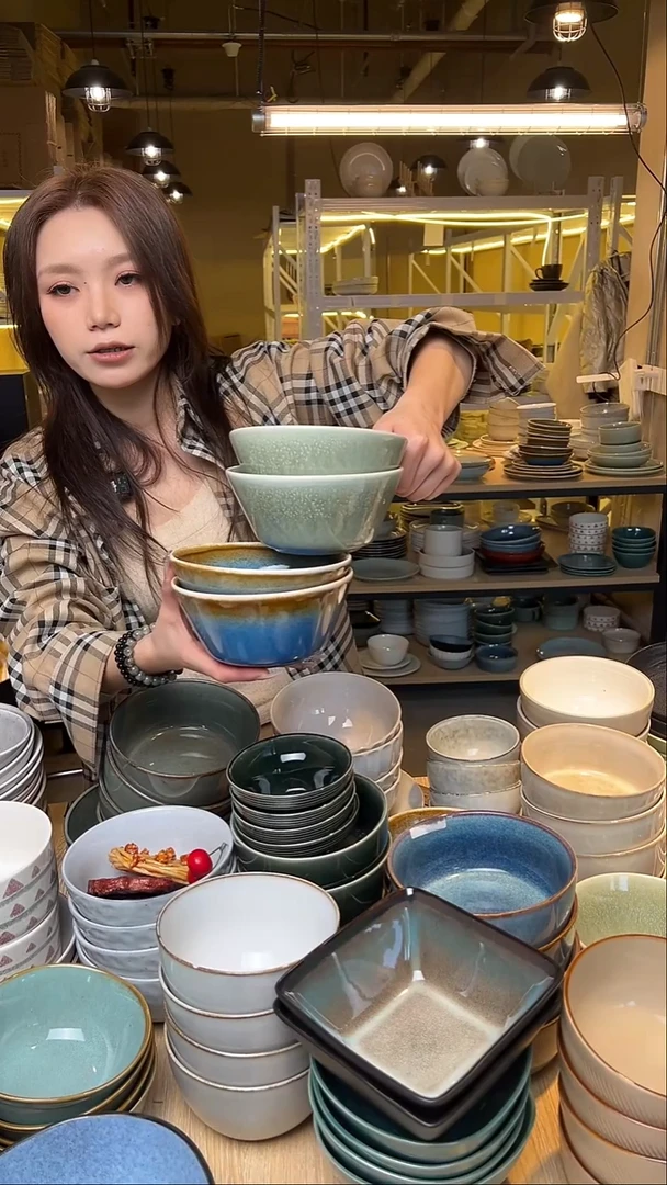 瓷90【瑕疵】外贸尾货窑变釉下彩