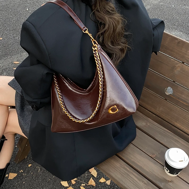 00Purse轻奢女包大容量女式复古斜挎包高级感通勤单肩腋下包1502D