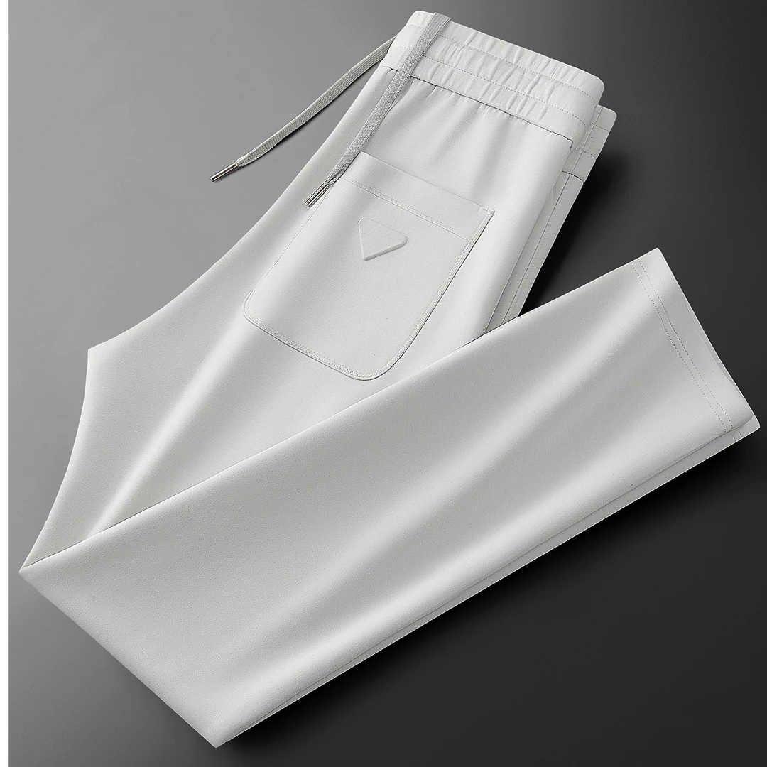 2025秋冬意式高奢男士直筒卫裤休闲裤云感面膜空气层莫代尔运动裤