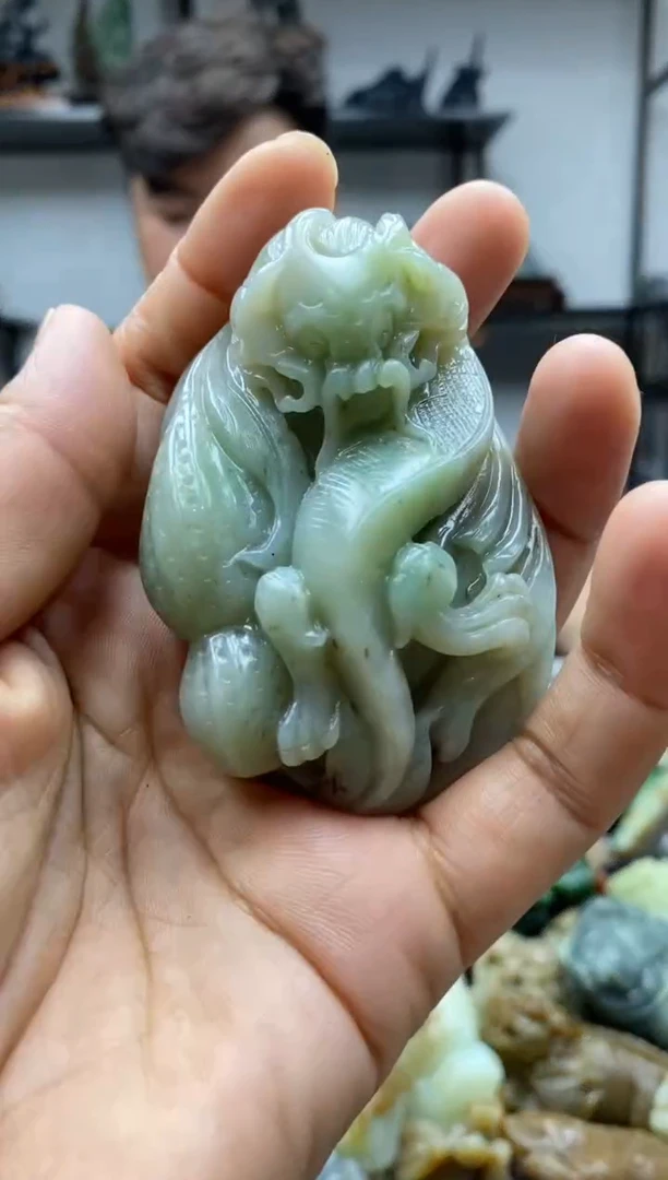 和田玉未镶嵌把件1