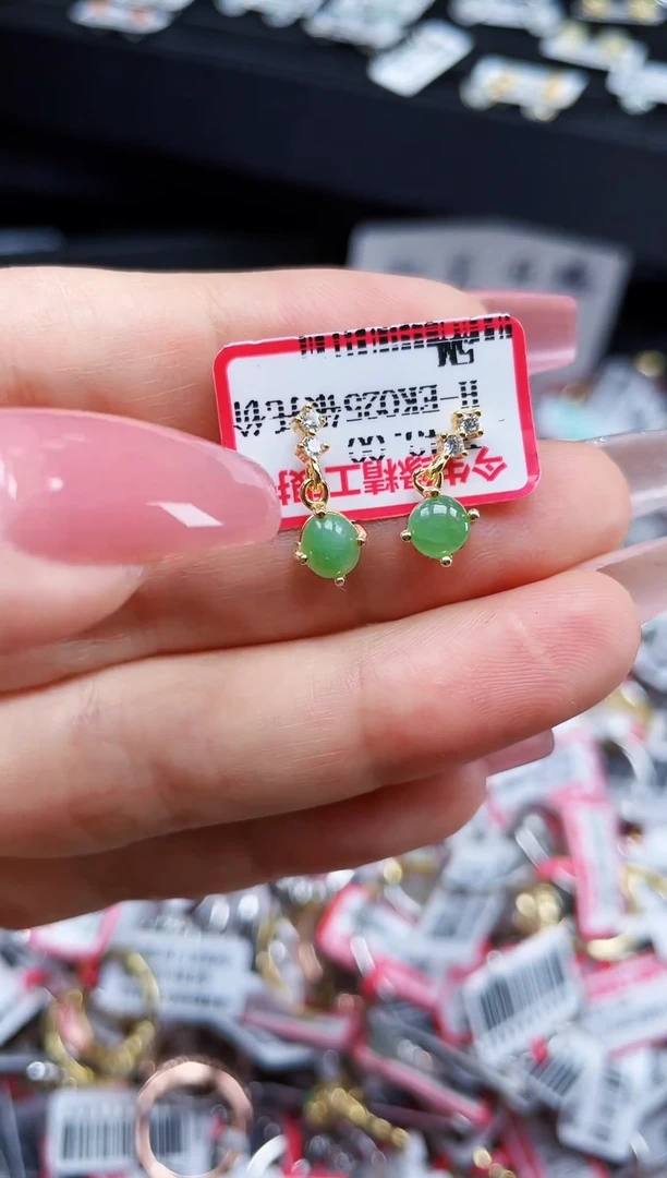 银S925镶嵌戒指翡翠天然缅甸A货翡翠