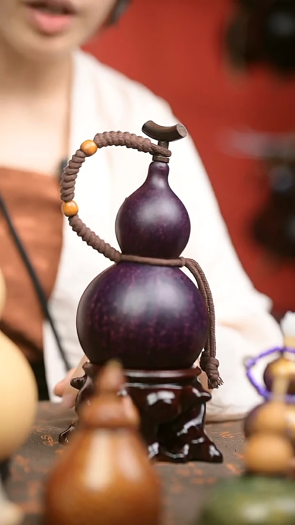 325 450ml大漆葫芦 水壶酒壶 送漏斗底座网兜背带