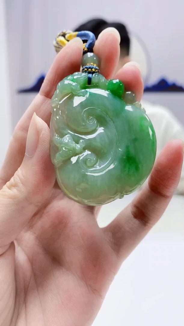 定制翡翠未镶嵌4917zm-毛货挂件如意9