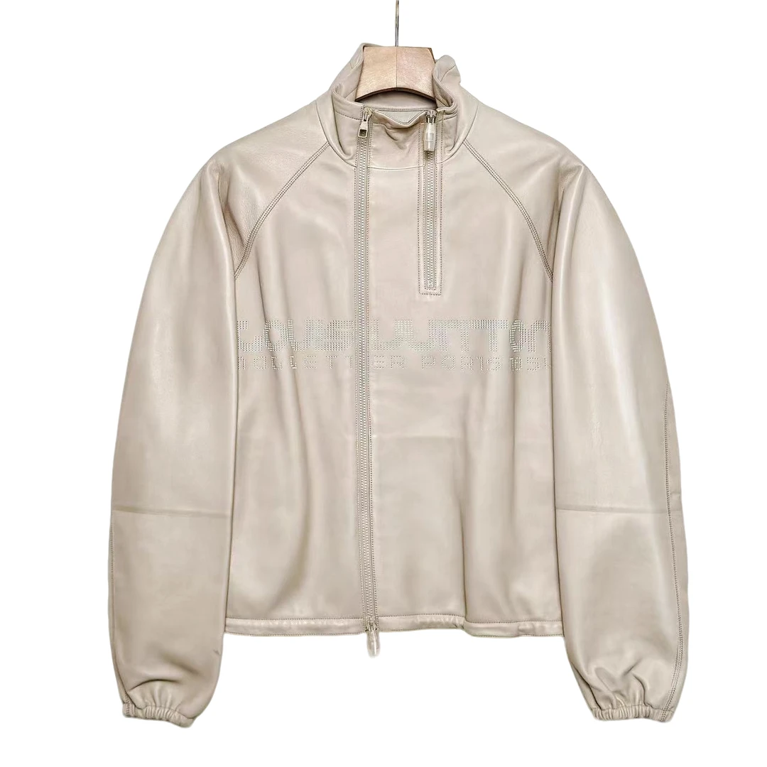 95新 LouisVuitton/路易威登 纯色 皮衣外套/48码/XG-Y19951