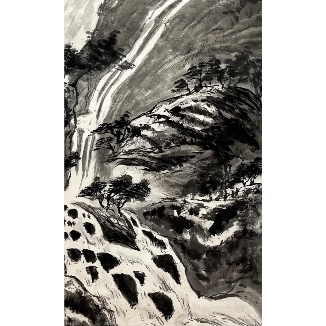 【辽拍】V240204-1-47《山水》（6.4平尺) 纸本立轴 yy1228t1