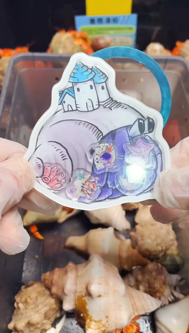 陌派有钳寄居蟹手机支架蓝色蟹款