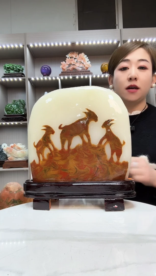 石材天然石材家居摆件办公室客厅玄关高档摆件