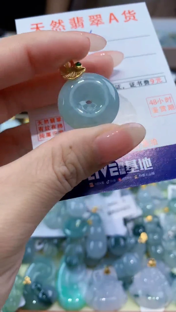 颈饰未镶嵌翡翠天然翡翠A货挂件