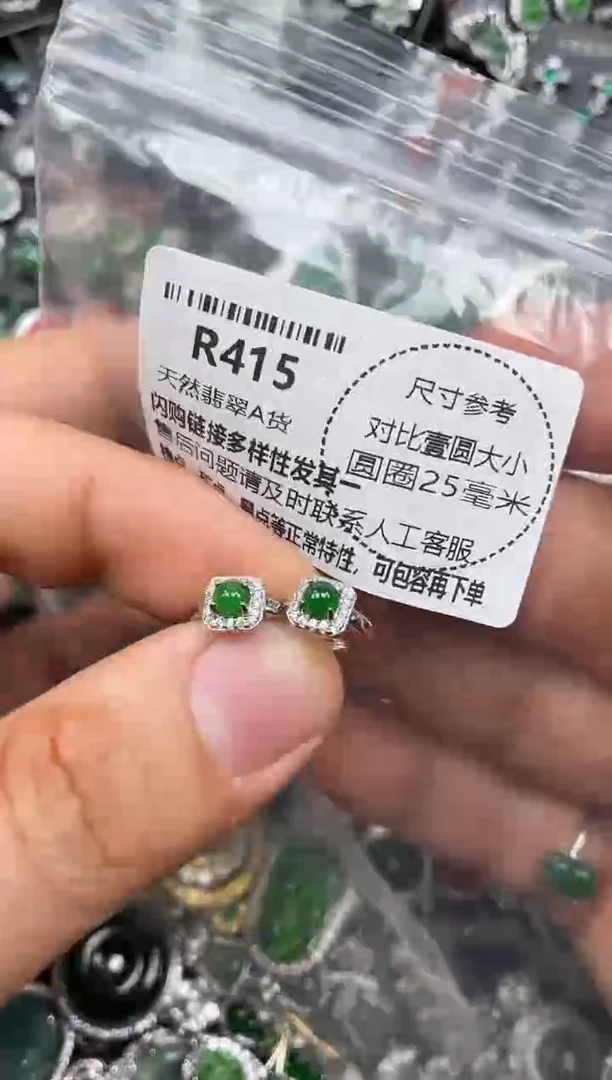 颈饰未镶嵌翡翠R415耳扣